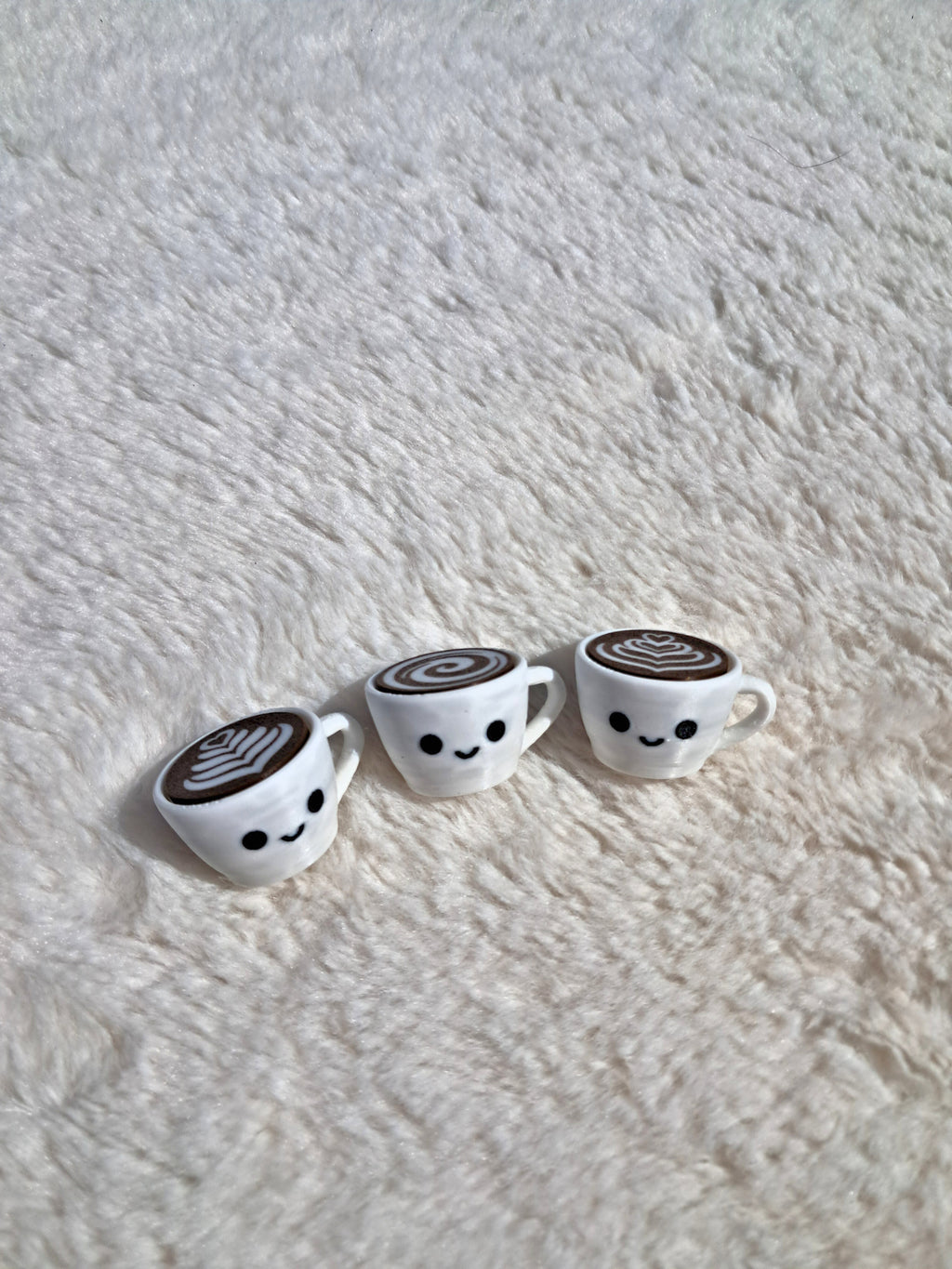 Latte Koffie Fidget Clicker Sleutelhanger – Set van 3