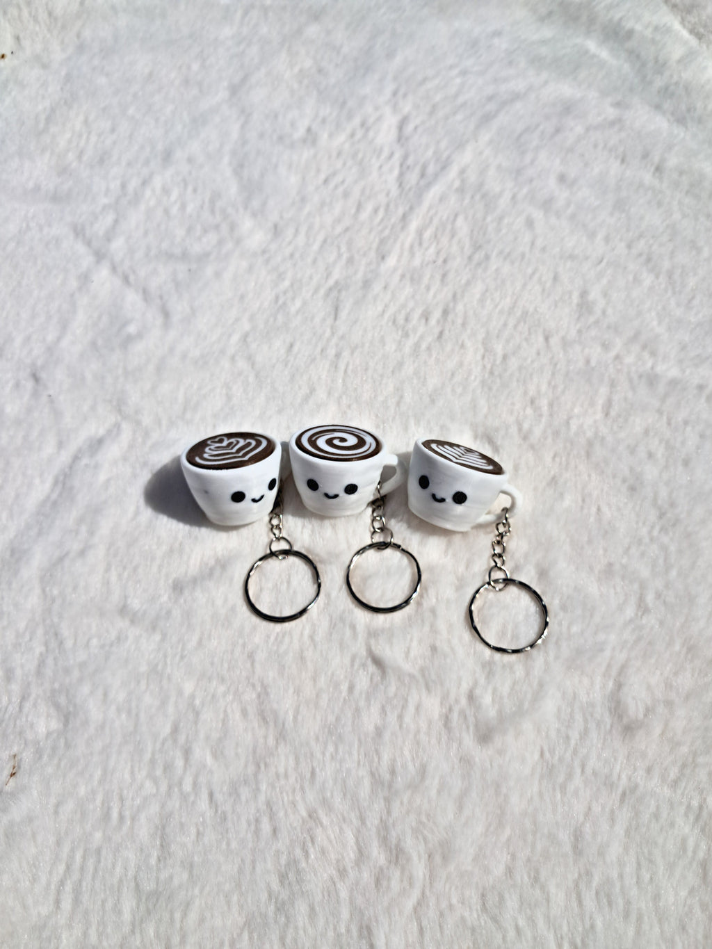 Latte Koffie Fidget Clicker Sleutelhanger – Set van 3