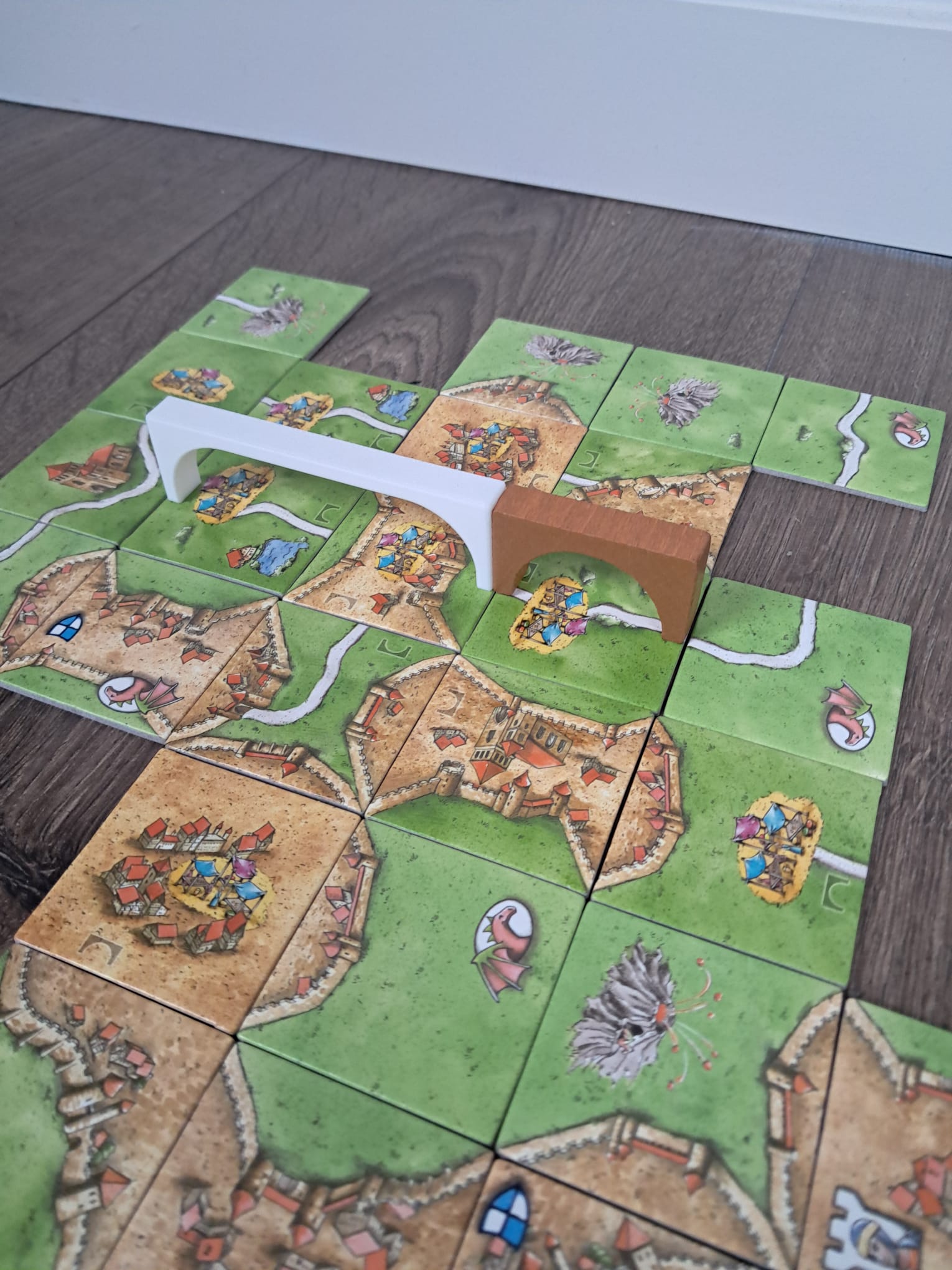 Carcassonne bruggen over 2 tegels